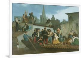 Napoleon III Visiting Flood Victims of Tarascon in June 1856, 1856-William Adolphe Bouguereau-Framed Giclee Print