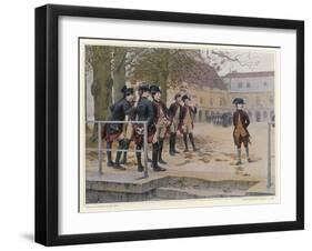 Napoleon in 1779 as a "Nouveau" at the Military School at Brienne-Maurice Realier-Dumas-Framed Art Print