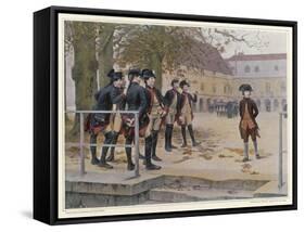 Napoleon in 1779 as a "Nouveau" at the Military School at Brienne-Maurice Realier-Dumas-Framed Stretched Canvas