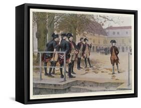 Napoleon in 1779 as a "Nouveau" at the Military School at Brienne-Maurice Realier-Dumas-Framed Stretched Canvas