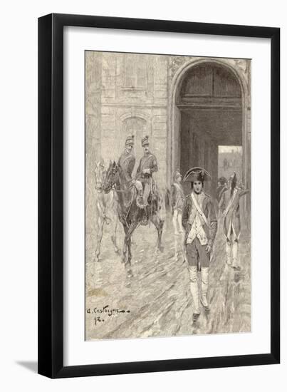 Napoleon in 1784 as a Cadet at the Military School at Paris-Andre Castaigne-Framed Art Print