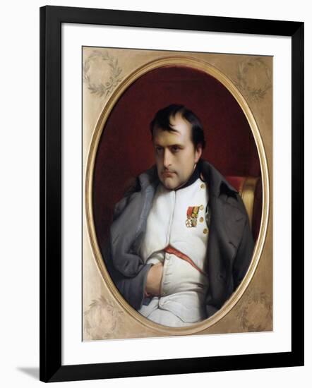 Napoleon in Fontainebleau-Paul Delaroche-Framed Giclee Print