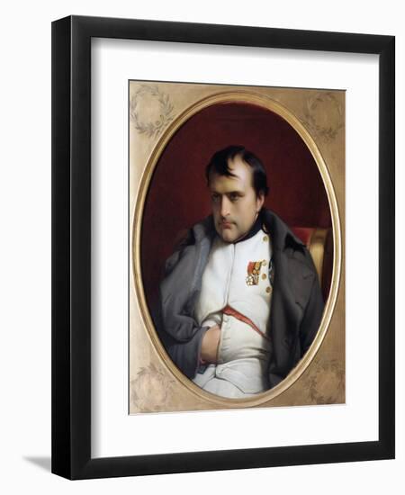 Napoleon in Fontainebleau-Paul Delaroche-Framed Giclee Print