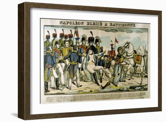 Napoleon Injured at Ratisbon, April 1809-Francois Georgin-Framed Giclee Print