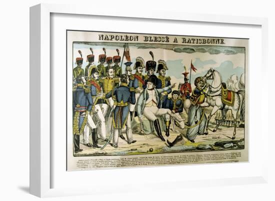 Napoleon Injured at Ratisbon, April 1809-Francois Georgin-Framed Giclee Print