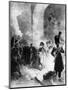 Napoleon Leaving Burning Kremlin-null-Mounted Giclee Print