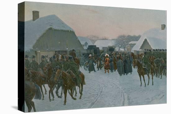 Napoleon Leaving the French Army at Smorgoni-null-Stretched Canvas