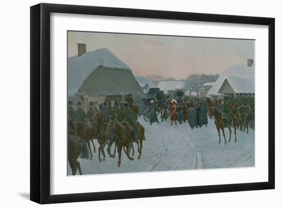 Napoleon Leaving the French Army at Smorgoni-null-Framed Giclee Print