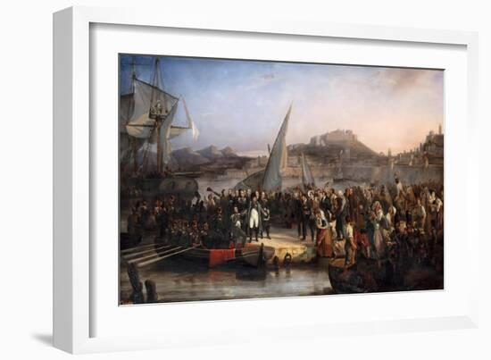 Napoleon Leaving the Island of Elba on February 26, 1815-Joseph Beaume-Framed Giclee Print