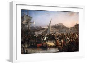 Napoleon Leaving the Island of Elba on February 26, 1815-Joseph Beaume-Framed Giclee Print