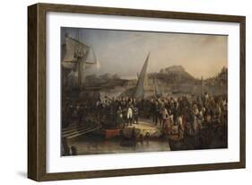 Napoleon Left the Island of Elba to Return to France-Joseph Beaume-Framed Giclee Print