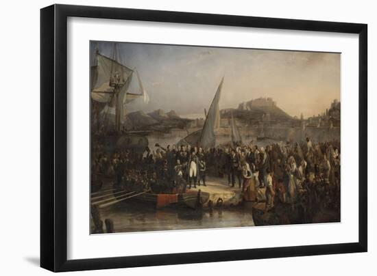 Napoleon Left the Island of Elba to Return to France-Joseph Beaume-Framed Giclee Print
