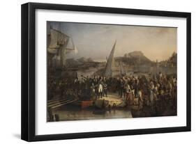 Napoleon Left the Island of Elba to Return to France-Joseph Beaume-Framed Giclee Print