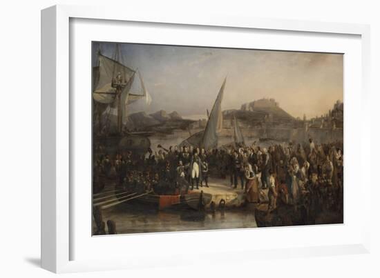 Napoleon Left the Island of Elba to Return to France-Joseph Beaume-Framed Giclee Print