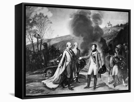 Napoleon Meeting Francis II-null-Framed Stretched Canvas
