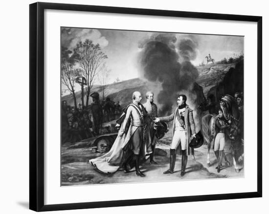 Napoleon Meeting Francis II-null-Framed Giclee Print