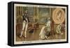 Napoleon Meeting with Pope Pius VII at Fontainebleau-null-Framed Stretched Canvas