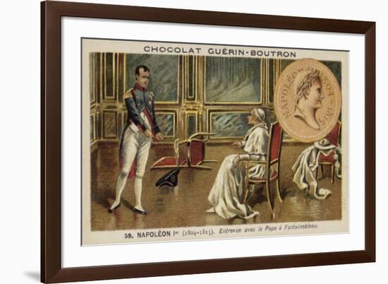 Napoleon Meeting with Pope Pius VII at Fontainebleau-null-Framed Giclee Print