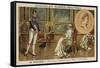 Napoleon Meeting with Pope Pius VII at Fontainebleau-null-Framed Stretched Canvas