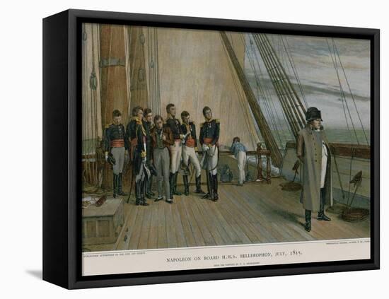 Napoleon on Board HMS Bellerophon-William Quiller Orchardson-Framed Stretched Canvas
