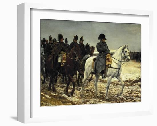 Napoleon on Campaign in France,1814-Jean-Louis Ernest Meissonier-Framed Art Print