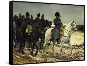 Napoleon on Campaign in France,1814-Jean-Louis Ernest Meissonier-Framed Stretched Canvas