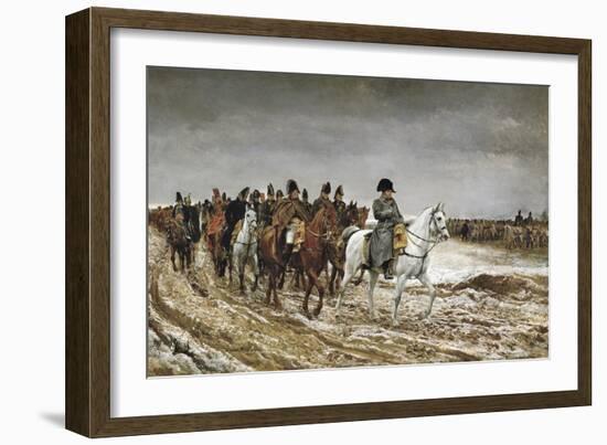 Napoleon on Campaign in France,1814-Jean-Louis Ernest Meissonier-Framed Art Print