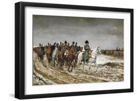 Napoleon on Campaign in France,1814-Jean-Louis Ernest Meissonier-Framed Art Print