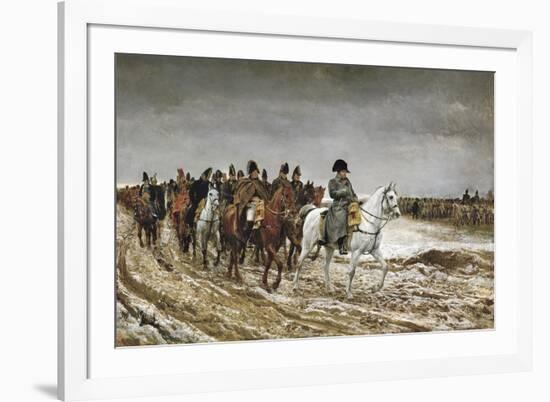 Napoleon on Campaign in France,1814-Jean-Louis Ernest Meissonier-Framed Art Print