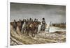 Napoleon on Campaign in France,1814-Jean-Louis Ernest Meissonier-Framed Art Print