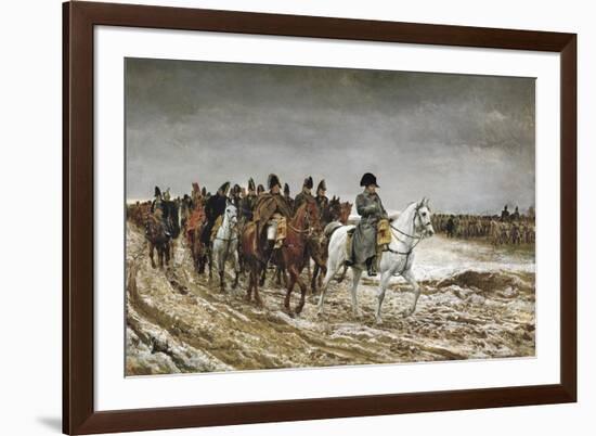 Napoleon on Campaign in France,1814-Jean-Louis Ernest Meissonier-Framed Premium Giclee Print