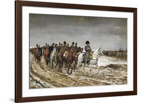 Napoleon on Campaign in France,1814-Jean-Louis Ernest Meissonier-Framed Premium Giclee Print