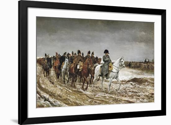 Napoleon on Campaign in France,1814-Jean-Louis Ernest Meissonier-Framed Premium Giclee Print