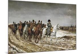 Napoleon on Campaign in France,1814-Jean-Louis Ernest Meissonier-Mounted Premium Giclee Print