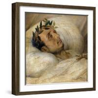 Napoleon on His Deathbed, May 1821-Horace Vernet-Framed Giclee Print