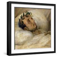 Napoleon on His Deathbed, May 1821-Horace Vernet-Framed Giclee Print