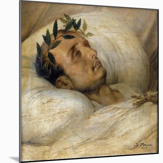Napoleon on His Deathbed, May 1821-Horace Vernet-Mounted Giclee Print