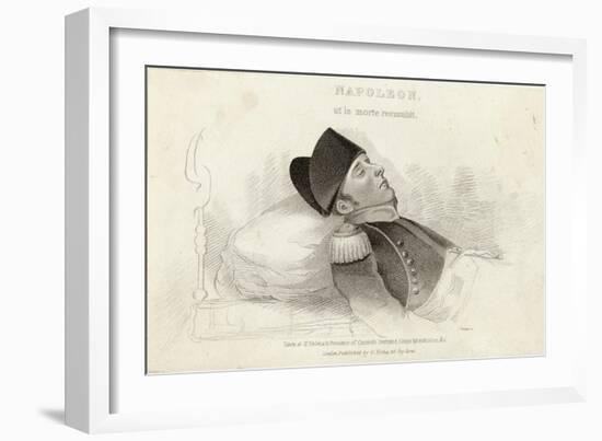 Napoleon on His Deathbed-null-Framed Art Print