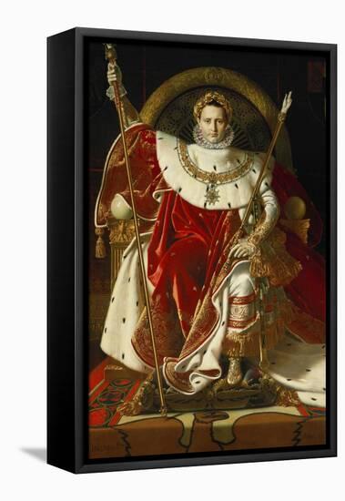Napoleon on His Imperial Throne, 1806-Jean-Auguste-Dominique Ingres-Framed Stretched Canvas