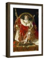 Napoleon on his imperial throne. 1806-Jean Auguste Dominique Ingres-Framed Giclee Print