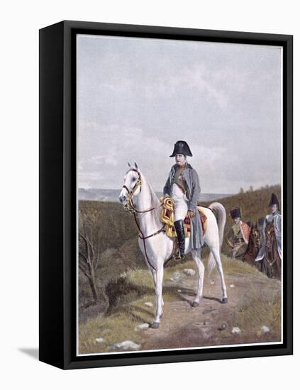Napoleon on Horseback 1814-Meissonier-Framed Stretched Canvas