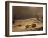 Napoleon on Run after Beresina's Defeat in 1812-Antonio Morghen-Framed Giclee Print