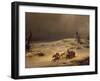 Napoleon on Run after Beresina's Defeat in 1812-Antonio Morghen-Framed Giclee Print