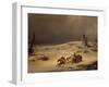 Napoleon on Run after Beresina's Defeat in 1812-Antonio Morghen-Framed Giclee Print