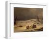 Napoleon on Run after Beresina's Defeat in 1812-Antonio Morghen-Framed Giclee Print