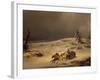 Napoleon on Run after Beresina's Defeat in 1812-Antonio Morghen-Framed Giclee Print