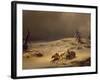 Napoleon on Run after Beresina's Defeat in 1812-Antonio Morghen-Framed Giclee Print