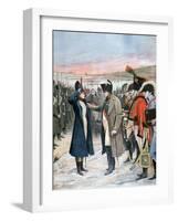 Napoleon Presenting Female Officer Marie Schellinck with the Legion D'Honneur, 1808-Lionel Noel Royer-Framed Giclee Print