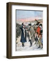 Napoleon Presenting Female Officer Marie Schellinck with the Legion D'Honneur, 1808-Lionel Noel Royer-Framed Giclee Print