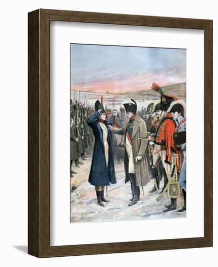 Napoleon Presenting Female Officer Marie Schellinck with the Legion D'Honneur, 1808-Lionel Noel Royer-Framed Giclee Print